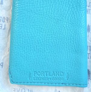 Portland Leather Small Snap Journal Turquoise